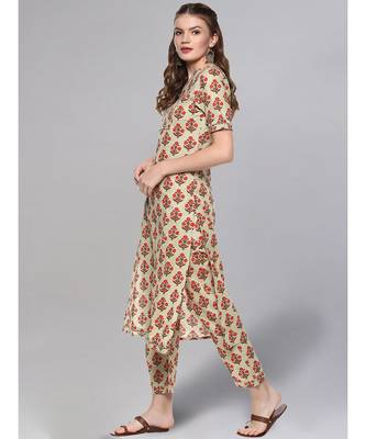 Sage Green Printed Kurta Set 4
