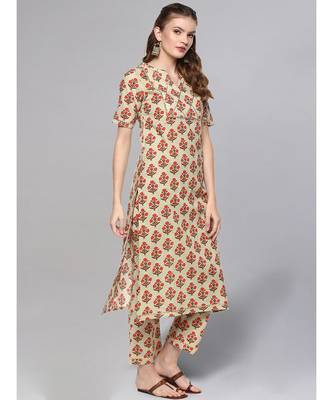 Sage Green Printed Kurta Set 5