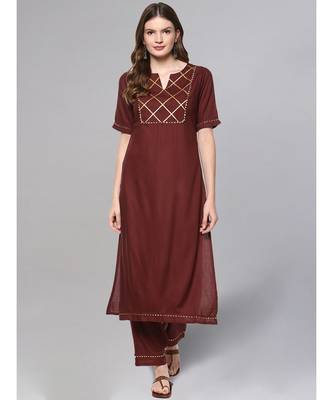 Coffee Brown Kurta Set 1