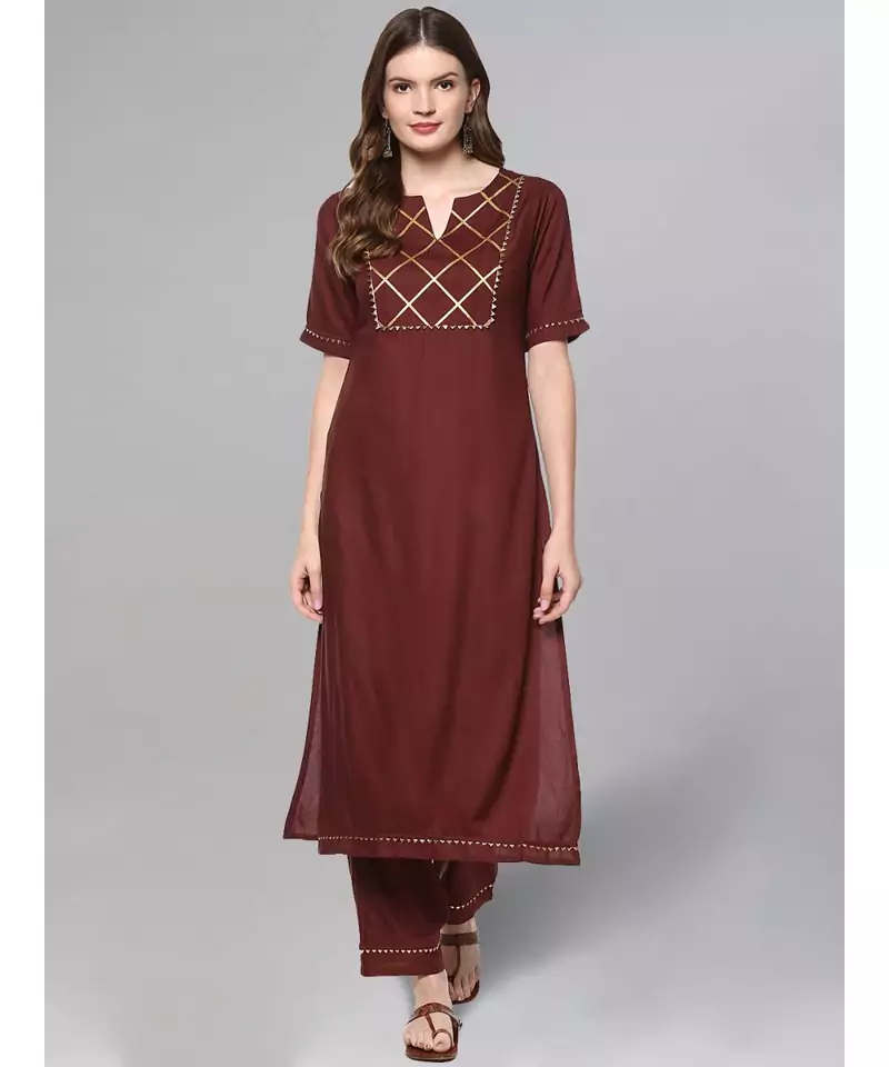 Coffee Brown Kurta Set