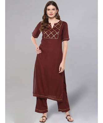 Coffee Brown Kurta Set 2