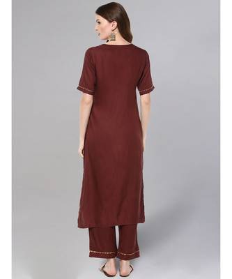 Coffee Brown Kurta Set 3