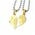 Saizen Romantic Couple Kissing Necklace Gold Plated Valentine'S Day Gift Stainless Steel Pendant With Chain