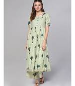 Printed Flared Kurta Set