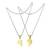 Saizen Romantic Couple Kissing Necklace Gold Plated Valentine'S Day Gift Stainless Steel Pendant With Chain
