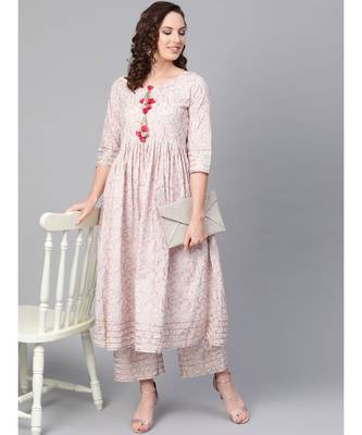 Printed Flared Kurta Set 5