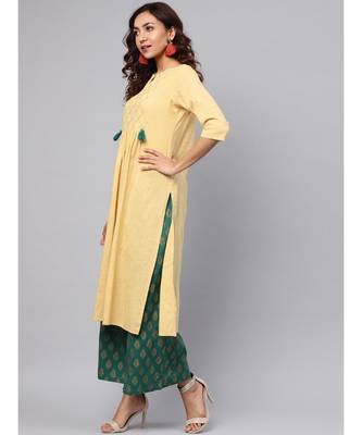 Kurta With Printed Palazzo Pants 4