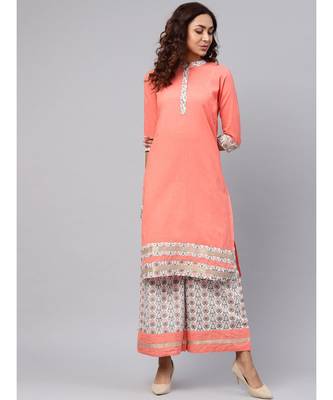 Kurta With Printed Palazzo Pants 1