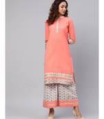 Kurta With Printed Palazzo Pants