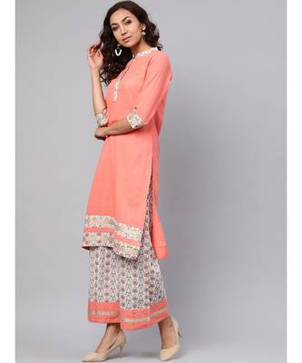 Kurta With Printed Palazzo Pants 4