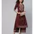 Maroon Printed Cotton Kurta Set