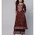 Maroon Printed Cotton Kurta Set