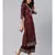 Maroon Printed Cotton Kurta Set