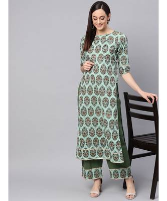 Printed Kurta With Palazzo Pants 1
