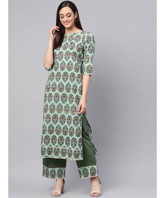 Printed Kurta With Palazzo Pants 4