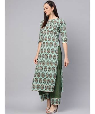 Printed Kurta With Palazzo Pants 5