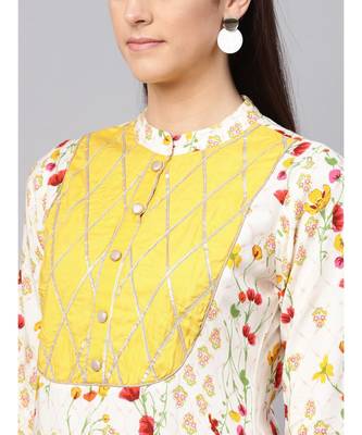 Printed Kurta With Solid Palazzo Pants 2
