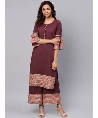 Solid Kurta With Palazzo 1