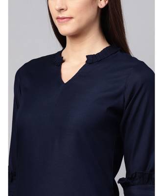 Blue A-line Kurta With Palazzo Pants 2