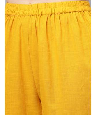 Mustard Color Straight Kurta With Pants 3