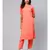 Peach Straight Kurta With Pants