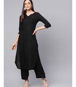 Black Kurta With Palazzo Pants