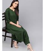 Green Kurta With Palazzo Pants
