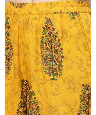 Printed A-line Kurta With Palazzo Pants 3