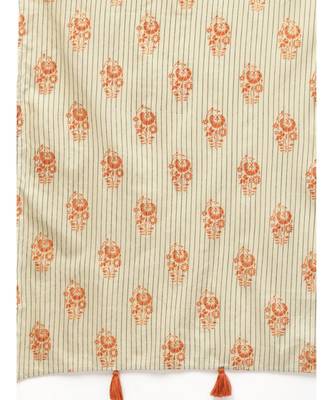 Rust Kurta With Printed Pants And Dupatta 4