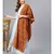 Sky Blue Kurta Set With Rust Dupatta
