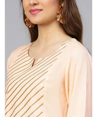 Almond Kurta Set With Salmon Dupatta 2