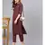 Raspberry Color Kurta With Pants