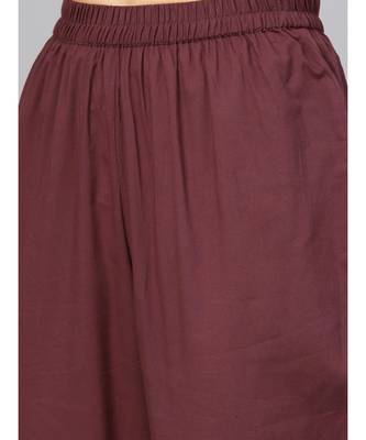 Raspberry Color Kurta With Pants 3