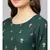 Dark Green Gold Print Kurta With Pants