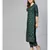 Dark Green Gold Print Kurta With Pants