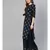Printed Kurta With Navy Blue Skirt
