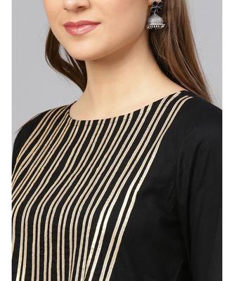 Black Gota Work Kurta Set 2