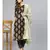 Black Printed Kurta Set With Sage Green Dupatta