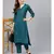 Teal Color Kurta With Pants
