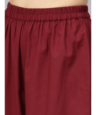 Maroon Kurta With Palazzo Pants 3