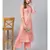 Peach Printed Kurta With Pants