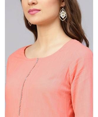 Peach Kurta With Gharara And Dupatta 2