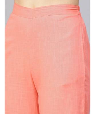 Peach Kurta With Gharara And Dupatta 3