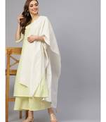 Khadi Gold Print Kurta Set With Dupatta