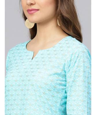 Khadi Gold Print Kurta Set With Dupatta 2