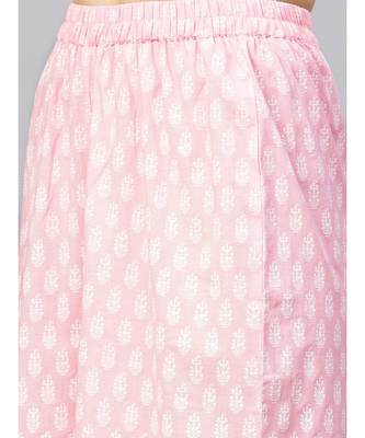 Khadi Gold Print Kurta Set With Dupatta 3