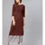 Coffee Pintuck With Printed Palazzo Pants