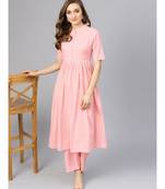 Baby Pink Gold Print Kurta Set