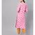 Pink Rayon Kurta With Mustard Cotton Pants