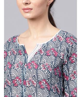 Floral Print Kurta With Palazzo Pants 2